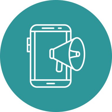 Eşsiz Telefon Vektör Satırı Simgesi