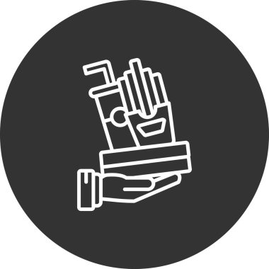 Tırnak vektörü simgesi, siyah illüstrasyon