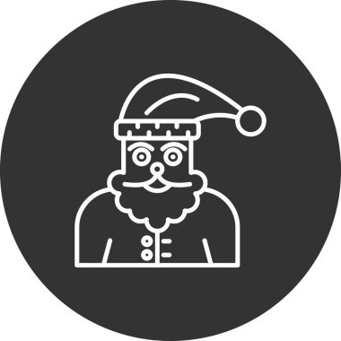 Noel Baba, vektör çizgisi simgesi, vektör, illüstrasyon