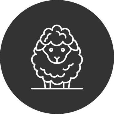 Koyun simgesinin vektör illüstrasyonu