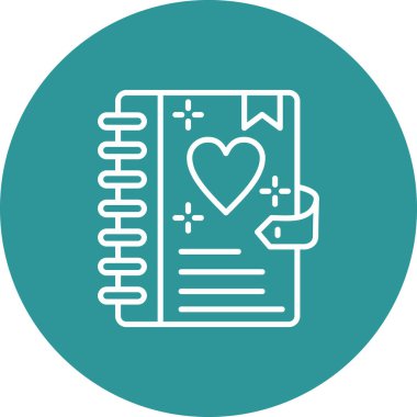 Kalp simgesinin vektör illüstrasyonu