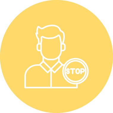 vektör çizgisi simgesini durdur