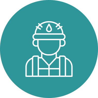 İşçi simgesi. özet çizim vektör simgeleri