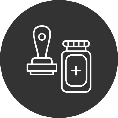 İlaç şişesi vektör simgesi