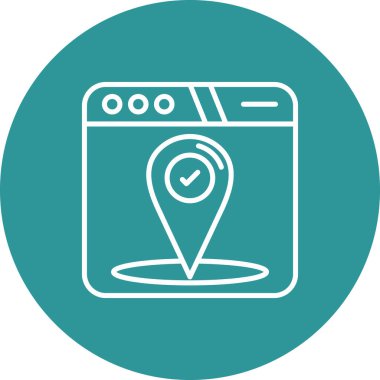 harita pin vektör simgesi modern basit vektör illüstrasyonu