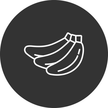 Muz simgesinin vektör illüstrasyonu