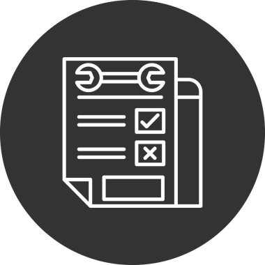 Kontrol listesi. Web simgesi basit tasarım