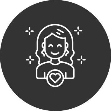 kadın simge vektör illüstrasyonu