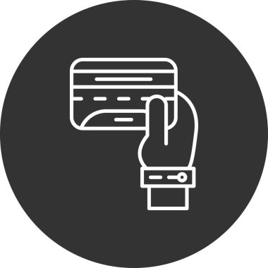 Dolar sembollü kredi kartı. Basit kredi kartı biçimi