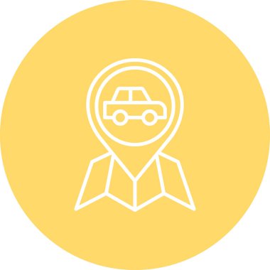 benzersiz araç vektör çizgi simgesi