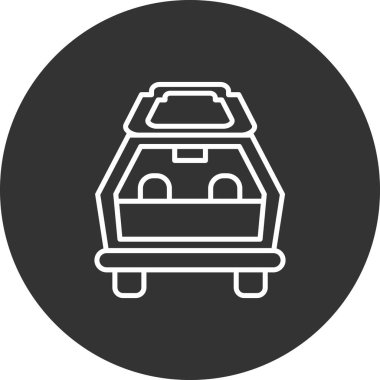 Araba simgesinin vektör illüstrasyonu