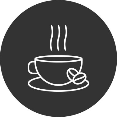 Bir fincan kahve ikonu. Basit tasarım