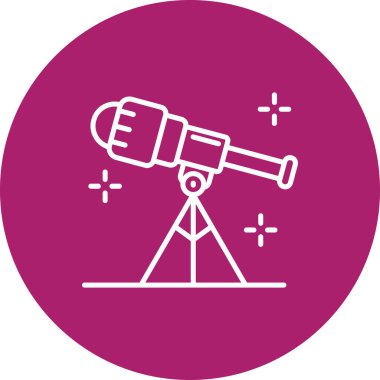 Teleskop. Web simgesi basit illüstrasyon