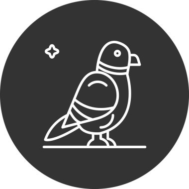 Bir kuş simgesinin vektör illüstrasyonu