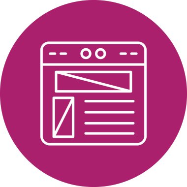 Tarayıcı. Web simgesi basit illüstrasyon