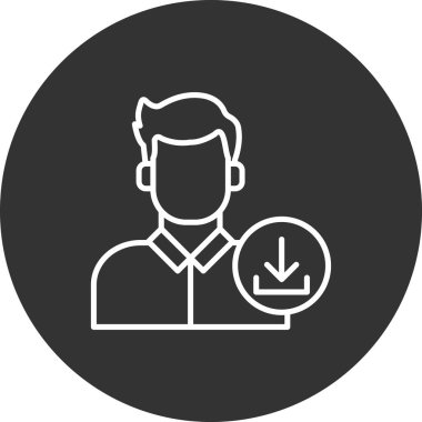 Artı işareti olan adam. Vektörde basit illüstrasyon