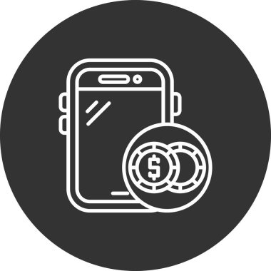 Cüzdan simgesi, vektör illüstrasyonu