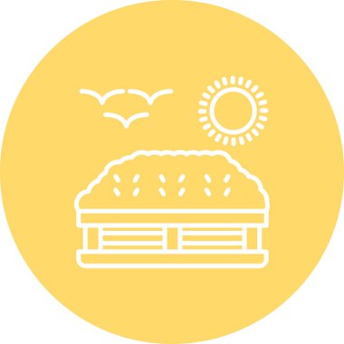 Bir çiftlik simgesinin vektör illüstrasyonu