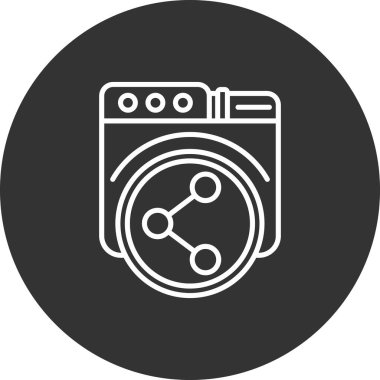 Makine simgesi, vektör illüstrasyonu