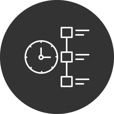 zaman vektör simgesi modern basit illüstrasyon, saat