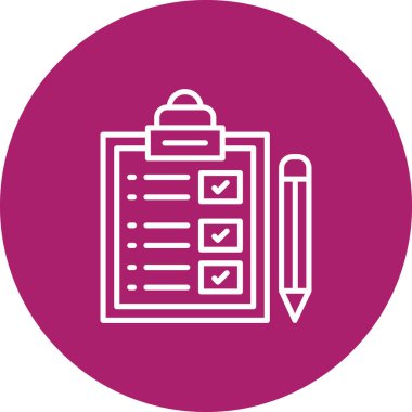 Kontrol listesi simgesinin vektör illüstrasyonu