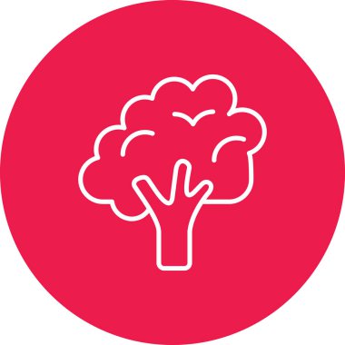 Bir ağaç simgesinin vektör illüstrasyonu