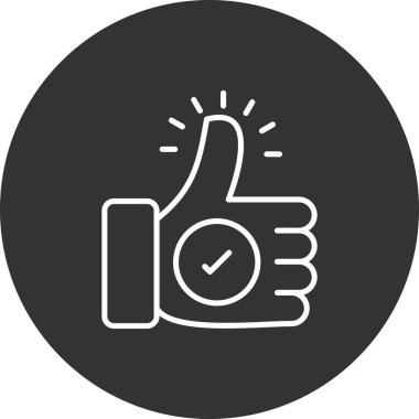 başparmak simgesi, siyah basit biçim