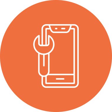 Cep telefonu simgesinin vektör illüstrasyonu