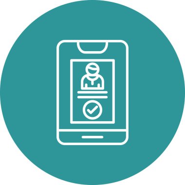 Akıllı telefon simgesinin vektör illüstrasyonu