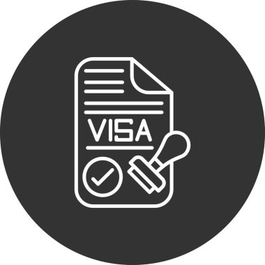 Vize vektörü simgesi dekoru