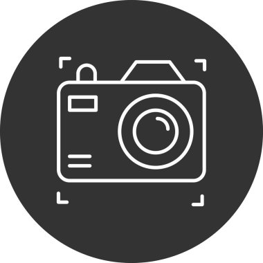 Kamera simgesi, vektör illüstrasyonu