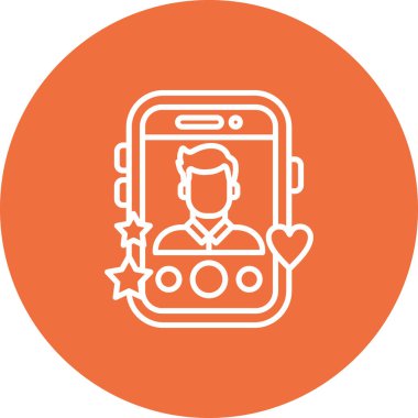 Akıllı telefon simgesinin vektör illüstrasyonu