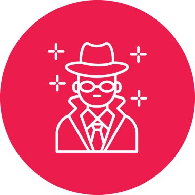 şapka simgesi vektör illüstrasyon ile adam