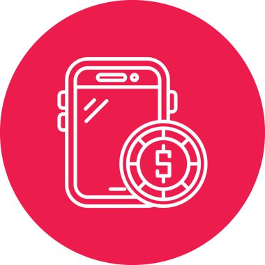 mobil bankacılık simgesi, vektör illüstrasyonu