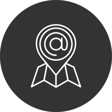 Moda biçimi izole edilmiş arkaplanda e- posta simgesi