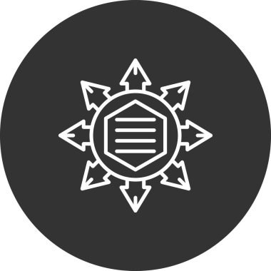 Bir pusulanın vektör illüstrasyonu