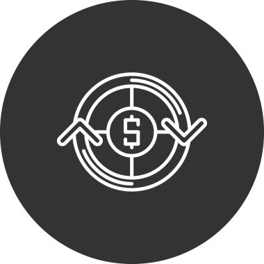 Para simgesinin vektör illüstrasyonu