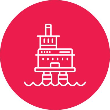 Deniz feneri. Web simgesi basit illüstrasyon