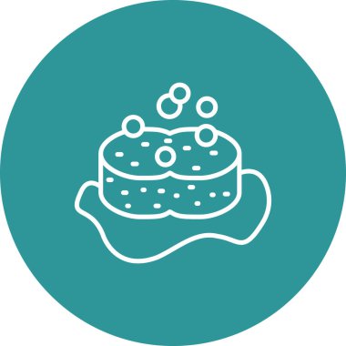 Kek. Web simgesi basit illüstrasyon