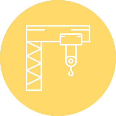 Vinç. Web simgesi basit illüstrasyon