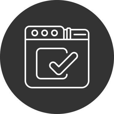 Kontrol listesi simgesi vektör illüstrasyonu