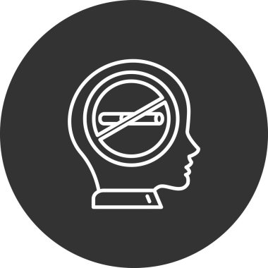 Modern b 'nin vektör illüstrasyonu beynin ikonundan yoksun