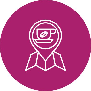 Kahve simgesinin vektör illüstrasyonu