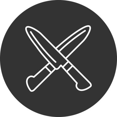 Kılıç simgesi soyut arkaplanda izole edildi