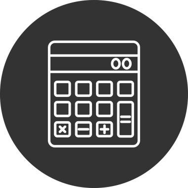 Moda biçimi izole edilmiş arkaplanda hesap makinesi simgesi hesaplanıyor