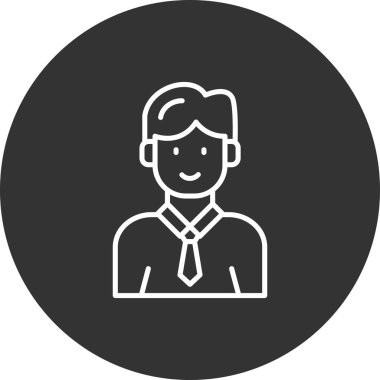 Avatar kişi simgesi, vektör illüstrasyonu