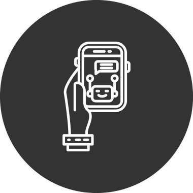 akıllı telefon simgesi, vektör illüstrasyonu basit tasarım