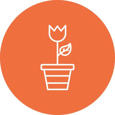 Bitki simgesinin vektör illüstrasyonu