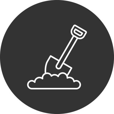 Kürek simgesinin vektör illüstrasyonu