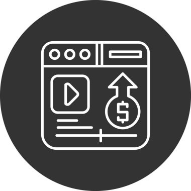 Modern bir simgenin vektör illüstrasyonu